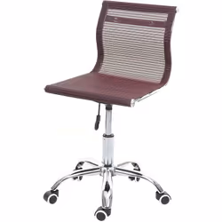 Chaise de bureau pivotante de bureau d'ordinateur revêtement en maille tissu/textile bordeaux Cette chaise de bureau simple m ...