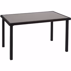 Table en polyrotin jardin balcon, 120x75cm noir Cette table convainc comme une véritable table polyvalente, car elle fait bon ...