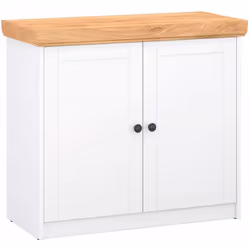 Commode buffet chêne blanc mat en bois massif style scandinave Que ce soit dans le salon, la salle à manger ou le couloir, la ...