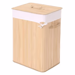 Corbeille à linge - Décoshop26 - DEC04119 - Bambou naturel - 70L - Dimensions 61x43x32cm