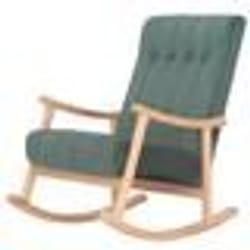 Fauteuil à bascule - Non spécifié - Vert - Velours - 1 place - Design contemporain