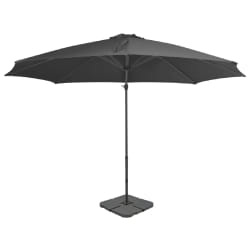 Parasol avec base portable diamètre 3 m - Anthracite