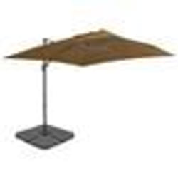 Parasol - Taupe - 3 x 3 m - Aluminium - Base portable - Résistant aux UV