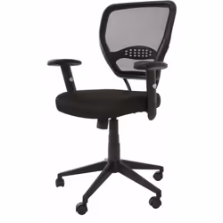Chaise de bureau pivotante capacité de charge 150 kg tissu/textile noir avec accoudoirs Le dossier est soudé et fabriqué en a ...
