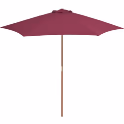 Cet élégant parasol en bois est parfait pour créer de l'ombre et vous protéger des rayons UV nocifs. Fabriquée en polyester a ...