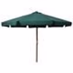 Parasol - Non spécifié - 330 cm - Vert - Polyester anti-décoloration - Mât en bois durable