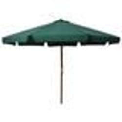 Parasol - Non spécifié - 330 cm - Vert - Polyester anti-décoloration - Mât en bois durable