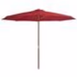 Parasol - Non spécifié - 350 cm - Bois - Polyester anti-UV - Bordeaux