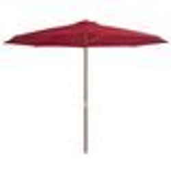 Parasol - Non spécifié - 350 cm - Bois - Polyester anti-UV - Bordeaux