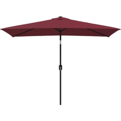 Parasol avec mât en métal 300 x 200 cm bordeaux