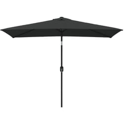 Helloshop26 - Parasol avec mât en métal 300 x 200 cm noir