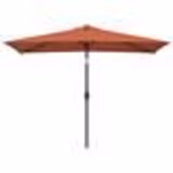 Parasol - Terre cuite - 300 x 200 cm - Polyester anti-UV - Mât en métal - Inclinaison réglable