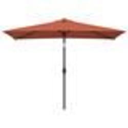 Parasol - Terre cuite - 300 x 200 cm - Polyester anti-UV - Mât en métal - Inclinaison réglable