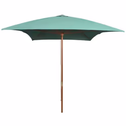 Parasol mobilier de jardin avec poteau en bois 200 x 300 cm vert