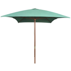 Parasol mobilier de jardin avec poteau en bois 200 x 300 cm vert
