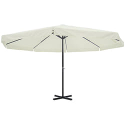 Parasol d'extérieur aluminium 500 cm blanc