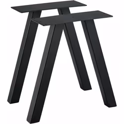 Set de 2 pieds de table Ce kit de 2 pieds de table en métal revêtu par poudre massifs est facile à nettoyer et décore bien vo ...
