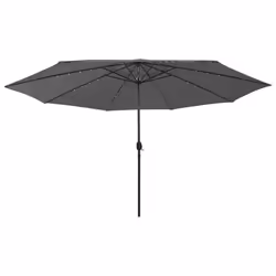 Parasol - Mobilier de jardin - 400 cm - Anthracite - LED - Mât en métal