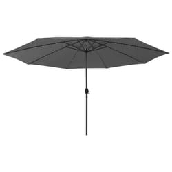 Parasol - Mobilier de jardin - 400 cm - Anthracite - LED - Mât en métal