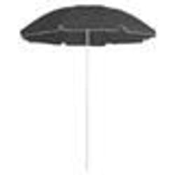 Parasol - Anthracite - 180 cm - 100% Polyester - Mât en Acier - Pliable