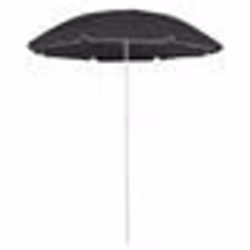 Parasol - Anthracite - 180 cm - Réglable en hauteur - Pliable - 100% polyester