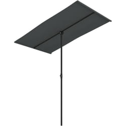 Parasol d'extérieur avec mât en aluminium 180 x 130 cm anthracite