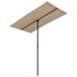 Parasol dextérieur - Non spécifié - 180 x 130 cm - Aluminium - Anti-UV - Taupe