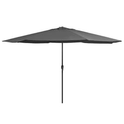 Parasol dextérieur - Non spécifié - 400 cm - Anthracite - Polyester anti-UV - Mât en métal