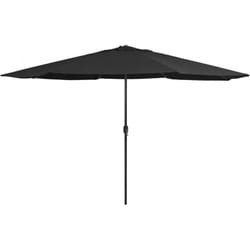 Helloshop26 - Parasol d'extérieur avec mât en métal 400 cm noir