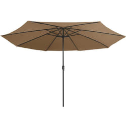 Helloshop26 - Parasol d'extérieur avec mât en métal 400 cm taupe