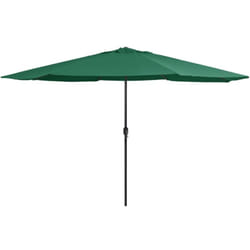 Parasol d'extérieur avec mât en métal 400 cm vert
