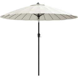 Helloshop26 - Parasol d'extérieur et mât avec aluminium 270 cm blanc sable