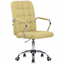 Chaise de bureau - Moderne - Tissu vert - Ergonomique - Réglable en hauteur - 5 roulettes