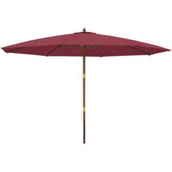 Helloshop26 - Parasol de jardin avec mât en bois 400 x 273 cm rouge bordeaux