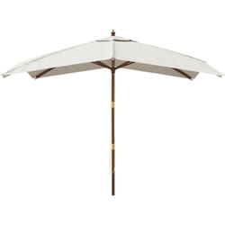 Helloshop26 - Parasol de jardin avec mât en bois 300 x 300 x 273 cm sable