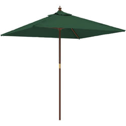 Helloshop26 - Parasol mobilier de jardin avec mât en bois 198 x 198 x 231 cm vert