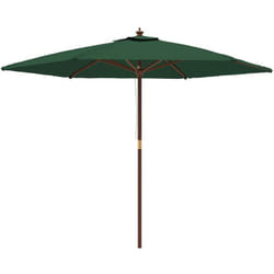 Helloshop26 - Parasol de jardin avec mât en bois 299 x 240 cm vert