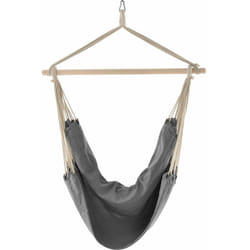 Siège suspendu fauteuil suspendu chaise hamac coton polyester 100 cm gris