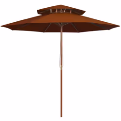 Cet élégant parasol en bois est parfait pour créer de l'ombre et vous protéger des rayons UV nocifs. Fabriquée en polyester a ...