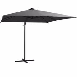 Cet élégant parasol suspendu avec lumières LED est parfait pour créer de l'ombre et vous protéger des rayons UV nocifs. Fabri ...