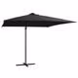 Parasol deporte avec led et mat en acier 250 x 250 cm noir