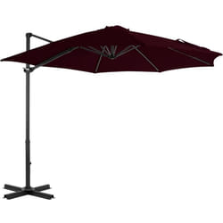 Helloshop26 - Parasol déporté avec mât en aluminium 300 cm rouge bordeaux