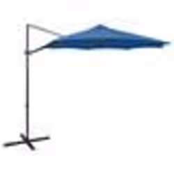 Parasol déporté - Non spécifié - 300 cm - Bleu azur - Aluminium - 24 LED