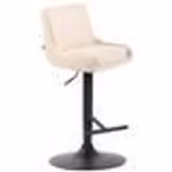 Tabouret de bar - Décoshop26 - TDB10433 - Design moderne - Réglable en hauteur - Synthetique crème