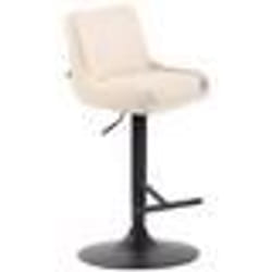 Tabouret de bar - Décoshop26 - TDB10433 - Design moderne - Réglable en hauteur - Synthetique crème