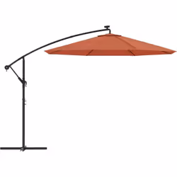 Cet élégant parasol suspendu avec lumières LED est parfait pour créer de l'ombre et vous protéger des rayons UV nocifs. Fabri ...