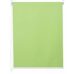 Store enrouleur de fenêtre occultant protection solaire store à tirage latéral 40x160cm opaque vert clair 040004417