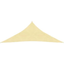 Helloshop26 - Voile d'ombrage parasol en pehd triangulaire 3,6 x 3,6 x 3,6 m beige