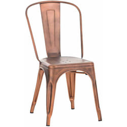Chaise empilable style industriel factory métal cuivré CDS101114