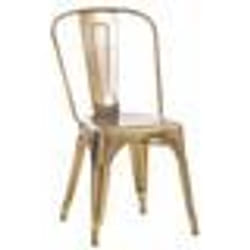Chaise empilable - Factory - Métal doré - Style industriel - 1 place - Intérieur